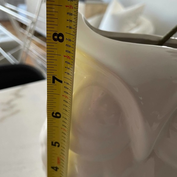 Owl Ceramic Vase in White - Picture 9 of 11